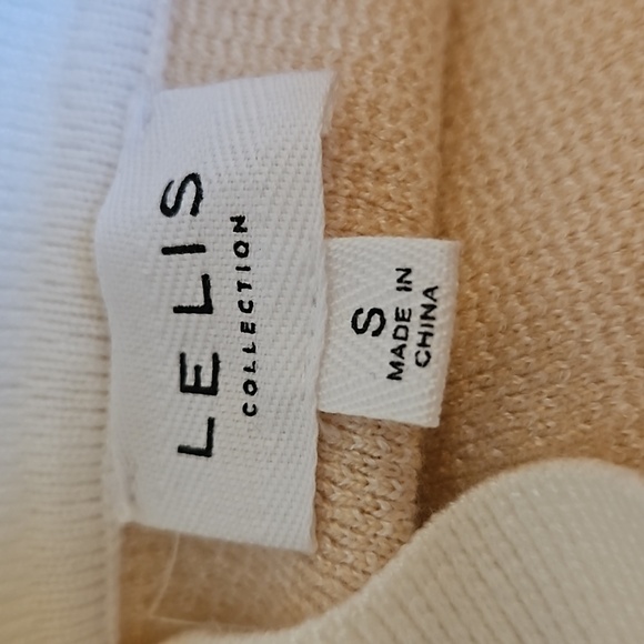 LE LIS Cream Tan Check Floral Mod Sleeveless Sweater Mini Bodycon Micro Dress - Picture 7 of 9